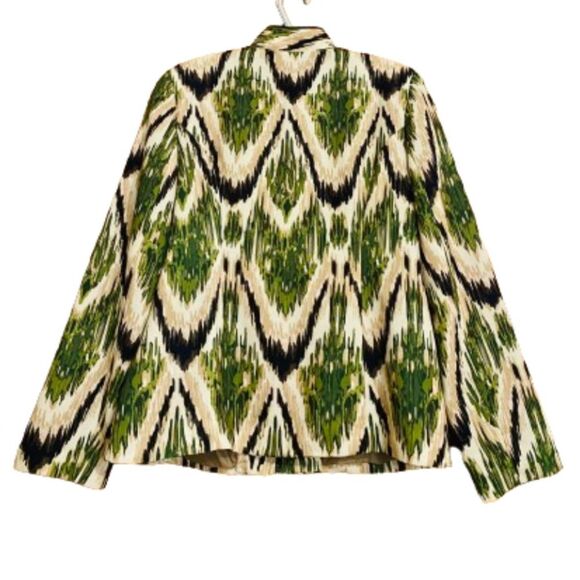 Preston & York Women’s Green Multi Zip Front Blazer Jacket Sz-10 - Picture 6 of 6